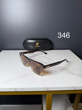 Carrera Two-Tone Brown to Cream Square Sunglasses